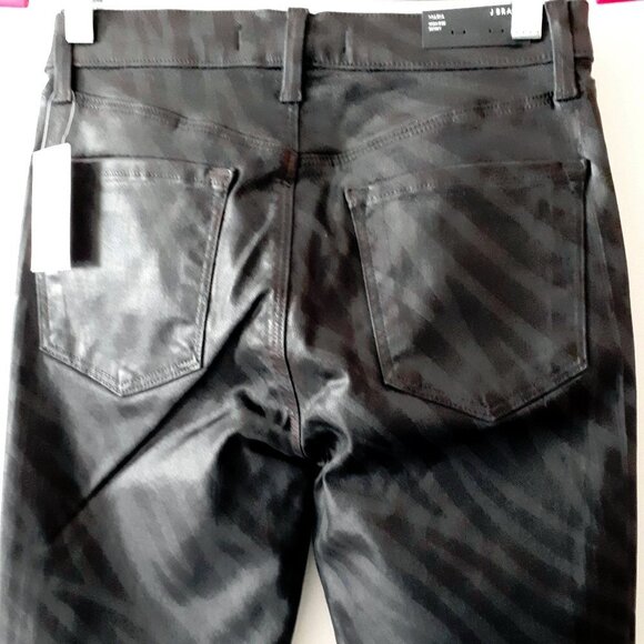 NWT J Brand black coated zebra high rise skinny jeans, 25 - Picture 12 of 12
